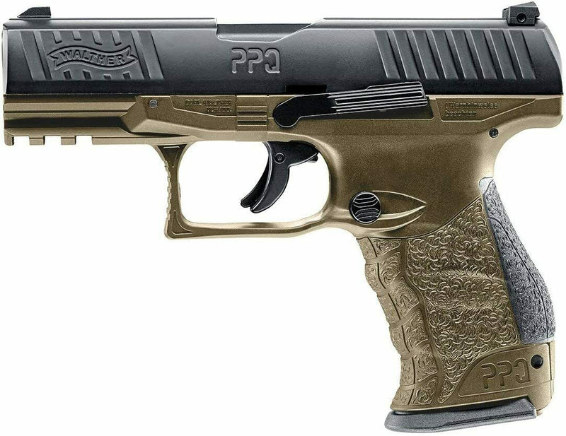 Umarex T4E Walther PPQ M2 .43 Cal CO2 Blowback Paintball Pistol, FDE (2292102)