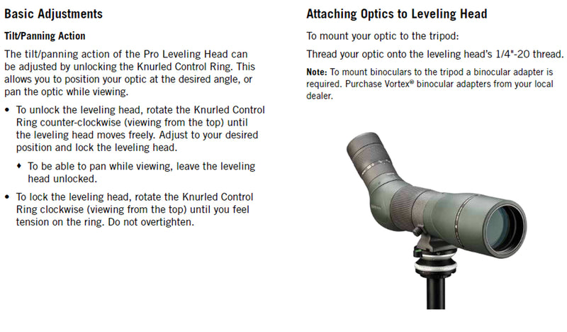 Vortex Optics TRH-LVL2 Pro Leveling Head