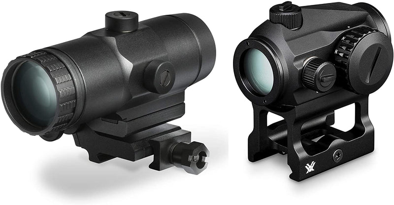 Vortex Optics Crossfire Red Dot Sight (CF-RD2) & 3X Magnifier with Built-in Flip Mount (VMX-3T)