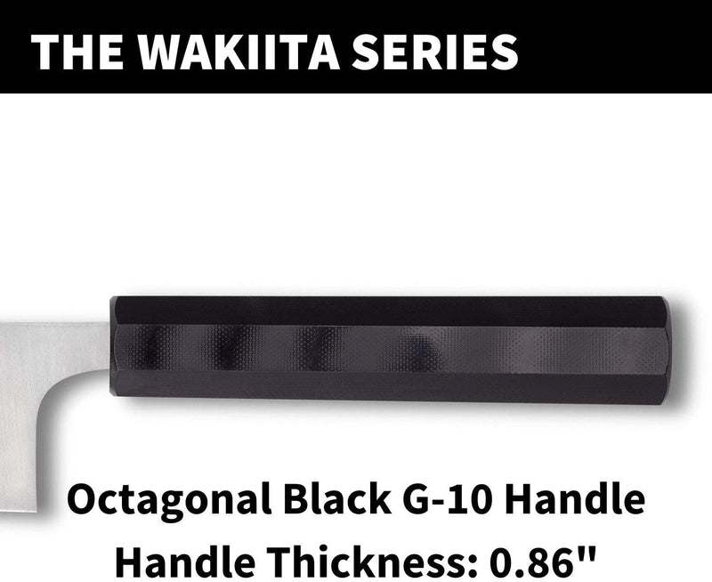 Spyderco Wakiita Gyuto K19GP Black G10 Plain Edge Kitchen Knife