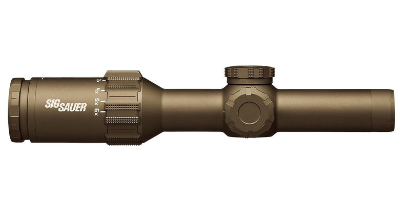 Sig Sauer TANGO6T 1-6X24 mm Riflescope, 30mm, SFP, FL-6 HELLFIRE Illuminated Reticle, FDE