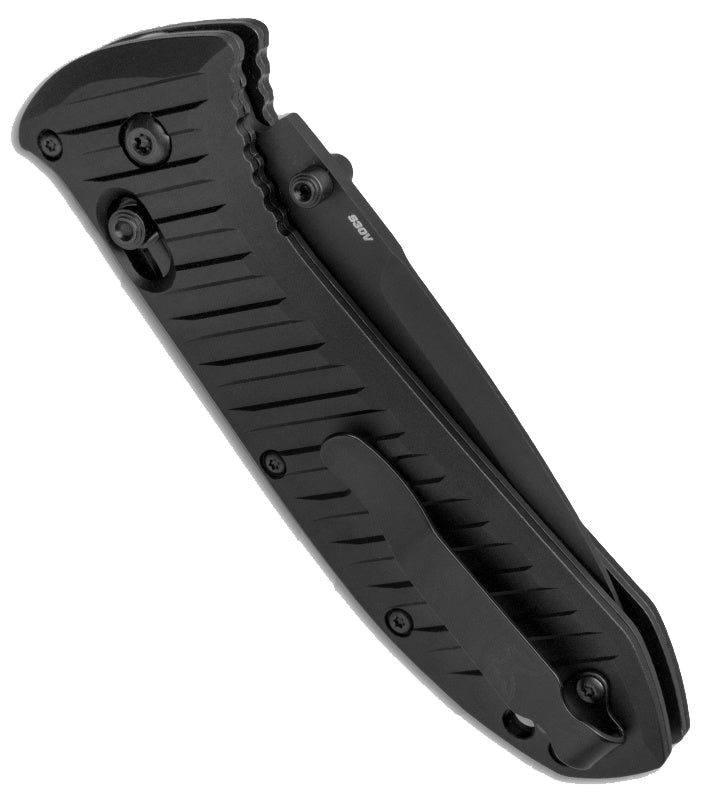Benchmade 570SBK Presidio II AXIS Lock Drop-Point Blade Serrated Edge Folding Knife (3.7" Black)