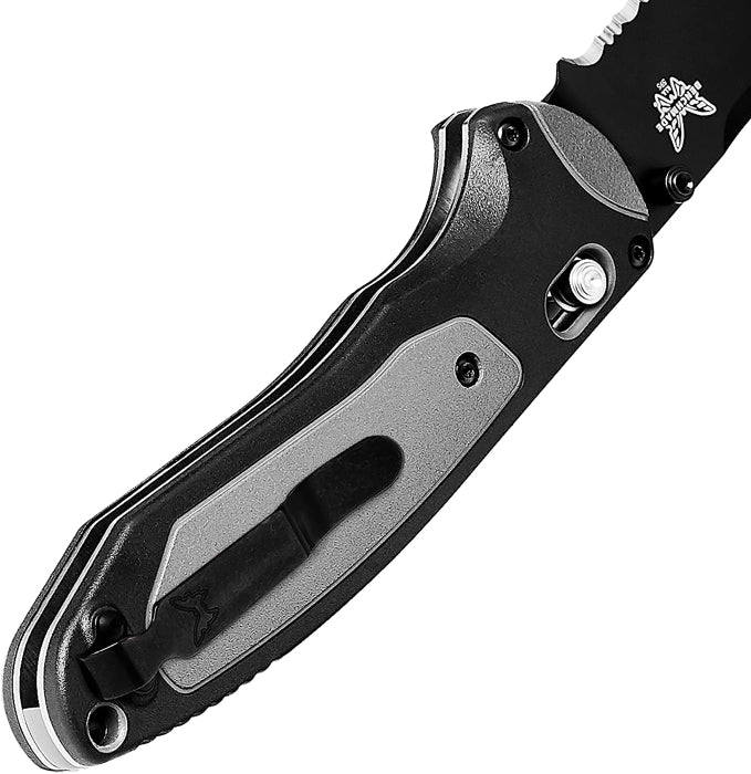 Benchmade Mini Boost 595SBK Serrated Drop-Point Coated Finish Knife