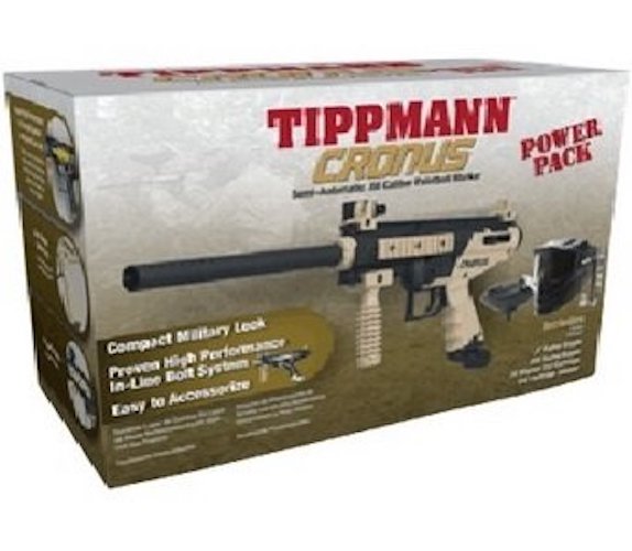 Tippmann Cronus PowerPack Basic Tan w/ 90gram Tank, JT Raptor Goggle, 200 Round Loader