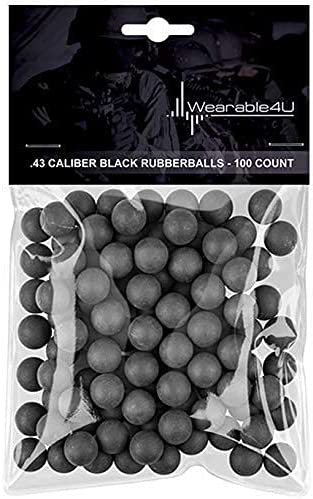 Umarex T4E Walther PPQ M2 CO2 .43 Cal Paintball Pistol Black with Pack of 100x Rubber Balls (Black) and 5x12gr CO2 Tank and Extra Mag Bundle