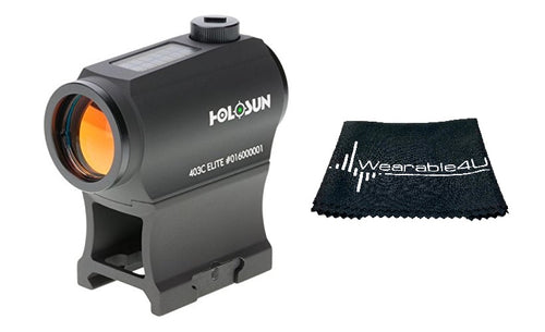Holosun Green Dot/Solar Panel HE403C-GR with included Wearable4U Lens Cleaning Towel Bundle