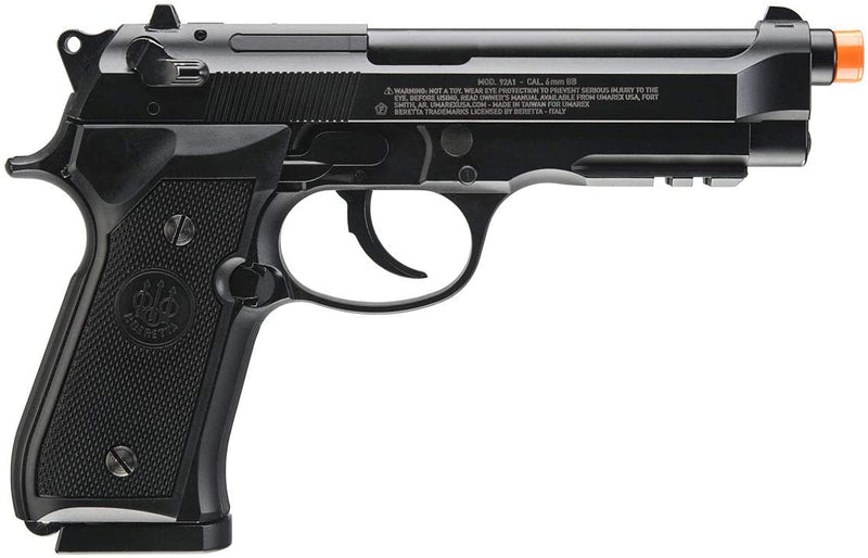 Umarex Beretta M92 A1 CO2 Blowback Auto/Semi CO2 6mm Airsoft Pistol with Included Extra Extended 42rd Mag and CO2 12 Gram (5 Pack) and Pack of 1000ct BBs Bundle