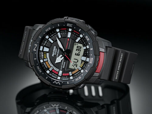 Casio Men's Pro Trek Quartz Sport Watch with Resin Strap, Black, Watch