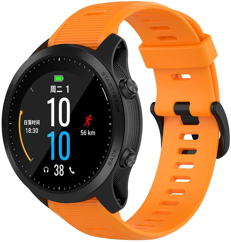Garmin Forerunner 945 GPS Running Smartwatch with Included Wearable4U 3 Straps Bundle (Lime/Orange/Red)