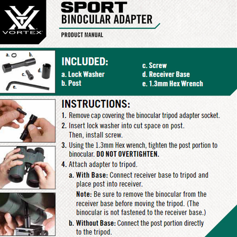 Vortex Optics Sport Binocular Adapter TRA-BINDAP2