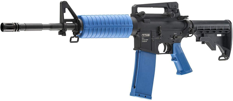 Umarex T4E .43 Cal Training Paintball Rifle Paintball Marker with of 100 .43 Cal Blue Paintballs and 5x12gr CO2 Tank and Spare Magazine Bundle (Blue/Black)