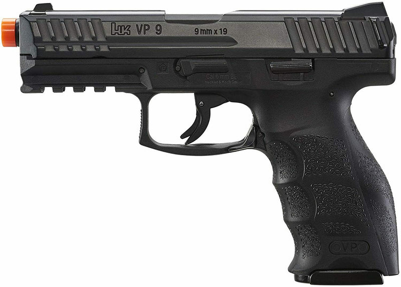 Umarex H&K VP9 Co2 - BLK Airsoft Pistol with Included 5x12 Gram CO2 Tanks and Wearable4U Pack of 1000 6mm 0.20g BBS Bundle
