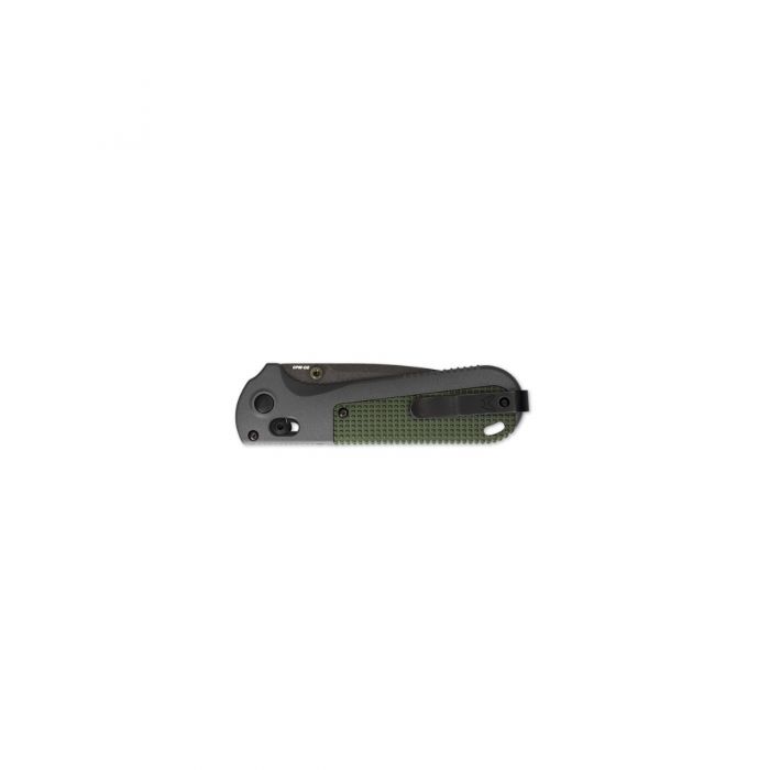 Benchmade 430SBK Redoubt Serrated Drop-Point 3.55" Gray/Green Grivory Folding Knife