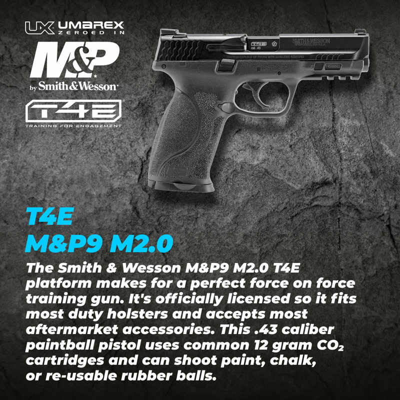 Umarex T4E S&W M&P9 M2.0 .43 Caliber Black Paintball Marker 2292124