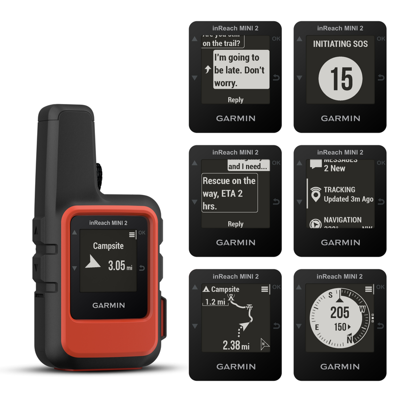 Garmin inReach Mini 2 Satellite Communicator with Wearable4U 2 Pack Cases Bundle