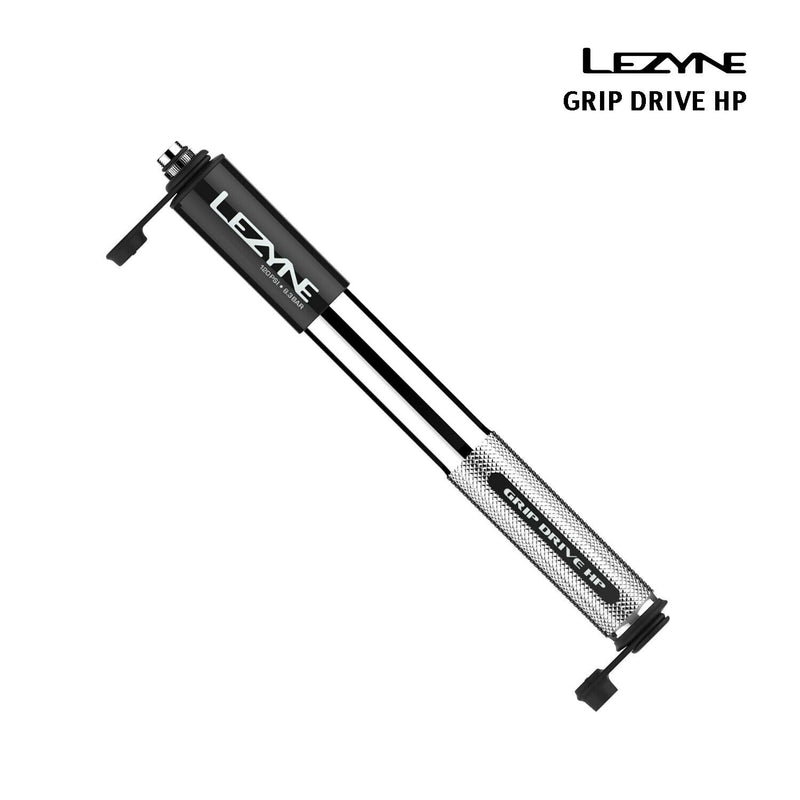 Lezyne Grip Drive HP High Pressure Bicycle Hand Pump, Medium, Silver