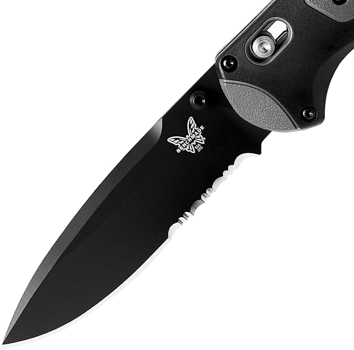 Benchmade Mini Boost 595SBK Serrated Drop-Point Coated Finish Knife