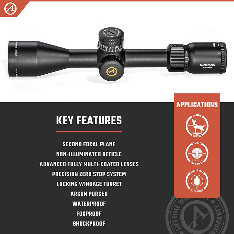 Athlon Optics Heras SPR 2-12x42 AAGR1 SFP MOA Riflescope (214501)