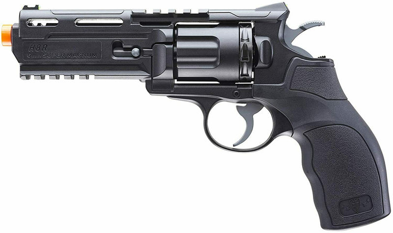 Umarex Elite Force H8R Gen2 C02 BB Revolver Airsoft Gun with 5x12 CO2 Tanks and Wearable4U 1000ct BBs Bundle (Black)