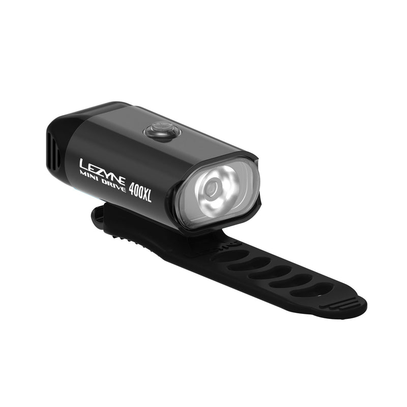 Lezyne Mini Drive 400XL / KTV PRO Bicycle Headlight & Taillight Pair, USB Rechargeable, Bike Lights (Black)