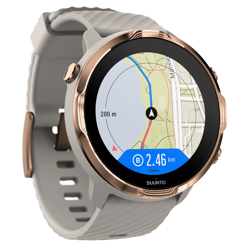 Suunto 7 Sandstone Rosegold GPS Sports Smartwatch with Wearable4U Power Pack Bundle