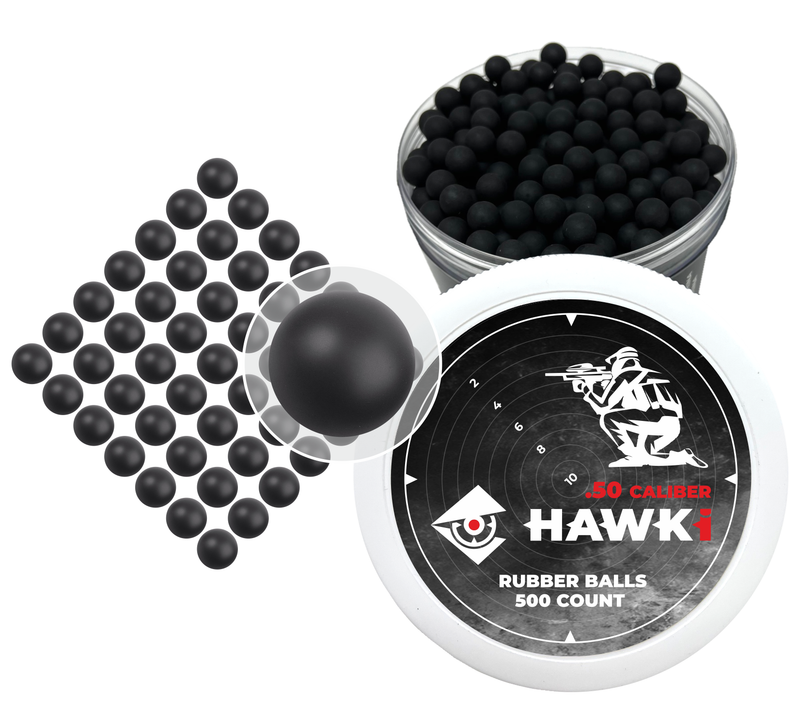 Hawki .50 Caliber Reusable Training Soft Rubber Balls for Paintball Guns