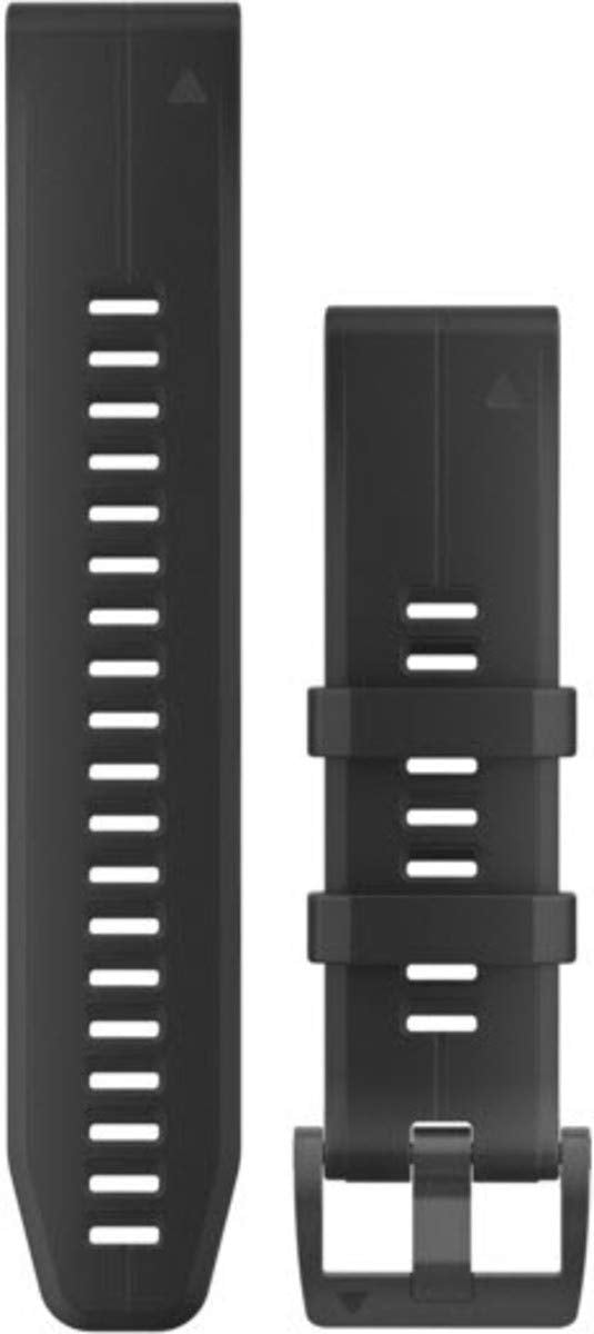 Garmin 010-12740-00 Quickfit 22 Watch Band - Black Silicone - Accessory Band for Fenix 5 Plus/Fenix 5
