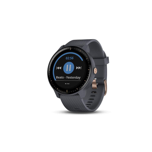 Garmin Vivoactive 3 Music GPS Smartwatch with Music (Granite Blue with Rose Gold)