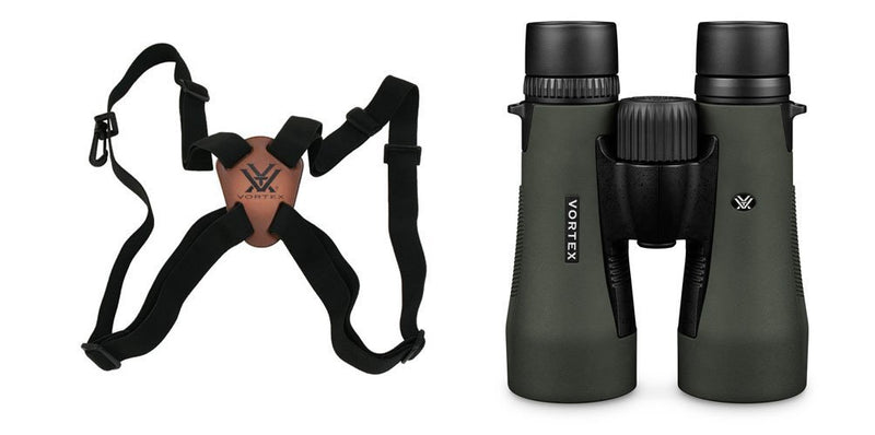 Vortex Optics New 2016 Diamondback 10x50 Binocular with Vortex Harness Stap Bundle