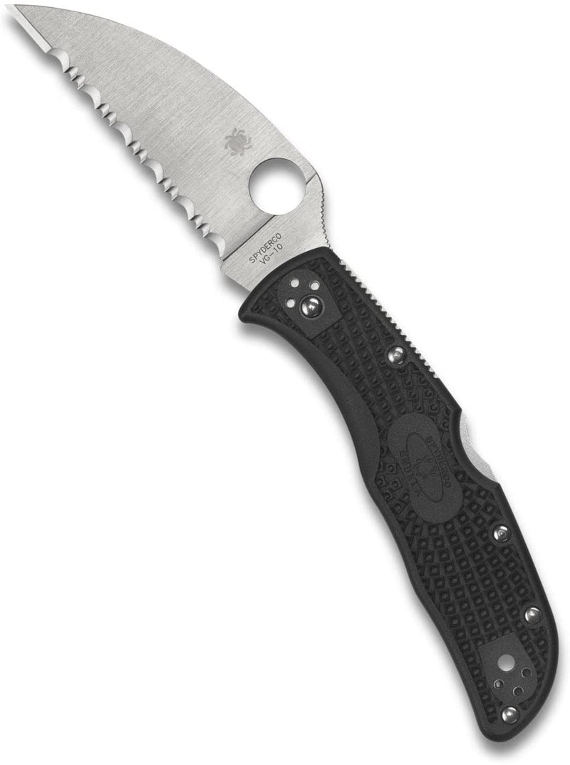 Spyderco Endela Signature Series Knife with Wharncliffe VG-10 Blade and Non-Slip Bi-Directional FRN Handle - C243