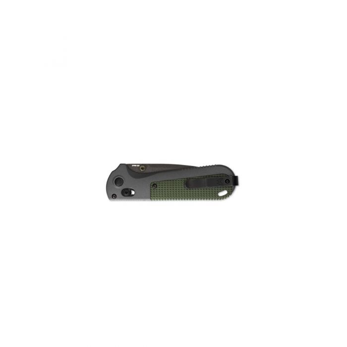 Benchmade 430BK Redoubt Folding Plain Edge Knife, Green/Gray Grivory (3.55")
