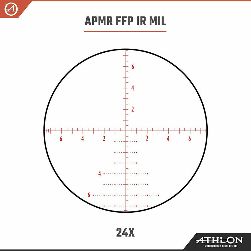 Athlon Optics Argos BTR GEN2 6-24×50 APMR FFP IR MIL, Direct Dial, Side Focus, 30mm Riflescope with included Extra Battery CR2032 and Wearable4U Lens Cleaning Pen and Lens Cleaning Cloth Bundle