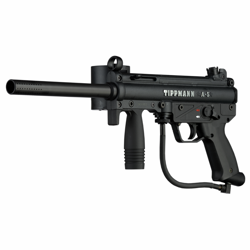Tippmann A-5 with Response Trigger .68 Caliber Paintball Marker with Hawki 48ci HPA Tank Bundle