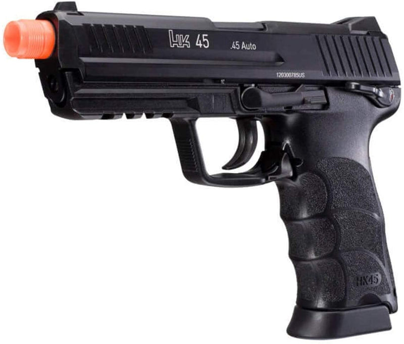 Umarex Elite Force H&K Heckler & Koch 45 GBB(KWA) Airsoft Pistol Green Gas Blowback BB Air Soft Gun, Full Size with Elite Force Airsoft Green Gas Can and Wearable4U Pack of 1000 6mm