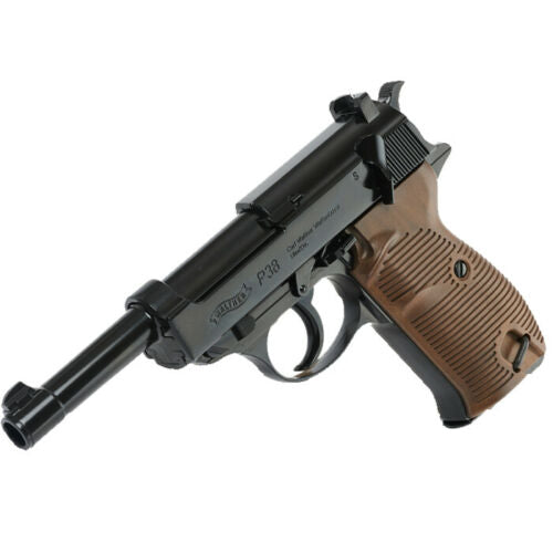 Umarex Walther P38 CO2 BB .177 Cal Blowback Air Pistol with 5x 12g CO2 Tanks and Wearable4U Pack of 1500 6mm BBs Bundle