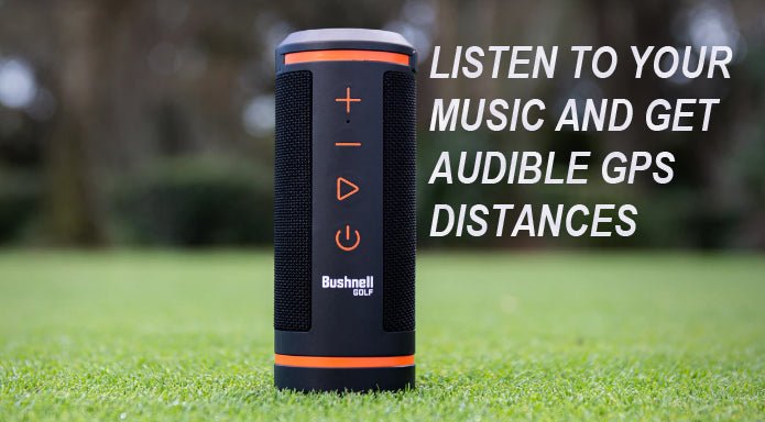 Bushnell Wingman GPS Bluetooth Speaker with Included Wearable4U Ultimate Black EarBuds with Charging Power Bank Case Bundle