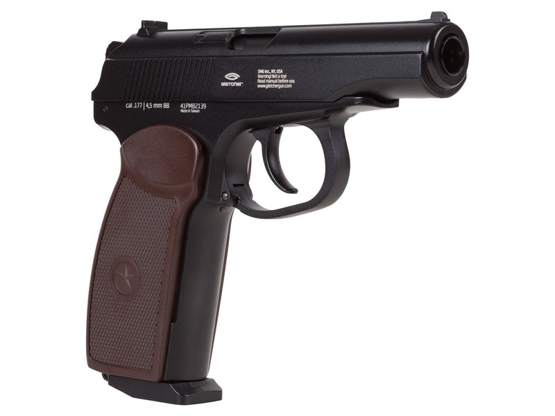Gletcher PM 1951 .177 Caliber CO2 Powered Semiauto Blowback Metal BB Air Pistol with Included Bundle