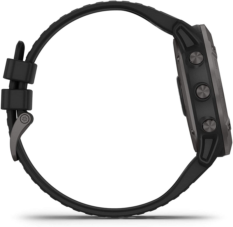 Garmin Fenix 6X Premium Multisport GPS Watches with Pulse OX, Routable Maps & Music and Power Pack Bundle (Sapphire, Carbon Gray DLC with Black Band)