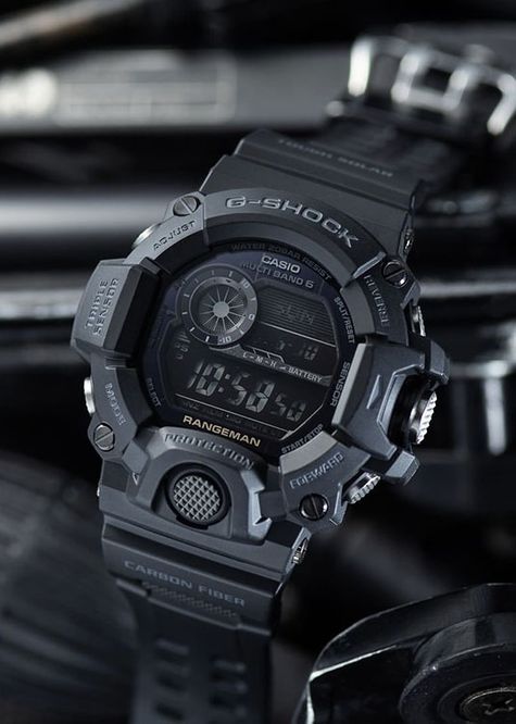 Casio Men G-Shock Master of G Rangeman Black Watch GW9400-1B with Wearable4U Power Pack Bundle