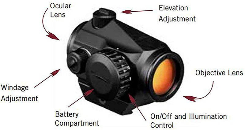 Vortex Optics Crossfire Red Dot Sight (CF-RD2) & 3X Magnifier with Built-in Flip Mount (VMX-3T)