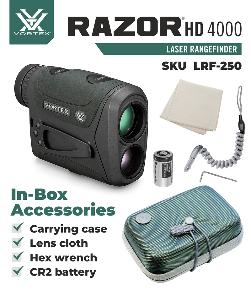 Vortex Optics Razor HD 4000 Laser Rangefinder (LRF-250)