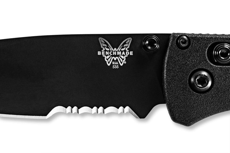 Benchmade Blue Class Bugout Axis Serrated Drop Point Plain Edge Black Blade 535SBK-2 Knife