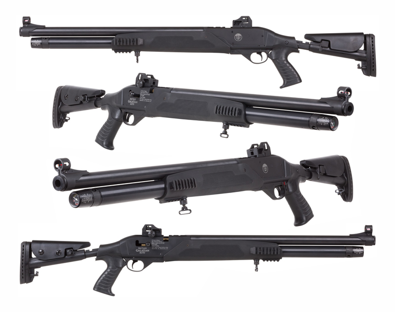 Hatsan Galatian Tact Semi Auto .22 Caliber PCP Air Rifle with Wearable4U .22 cal 250ct Pellets and 100x Paper Targets Bundle