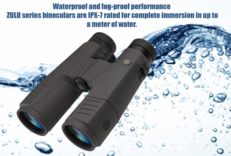 Sig Sauer Zulu9 11X45mm HDX Lens Close Bridge Waterproof Binocular, Graphite