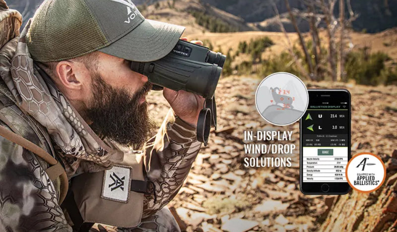 Vortex Optics LRF302 Fury HD 5000 AB 10x42 Applied Ballistics Laser Rangefinding Binocular with Free Hat Bundle