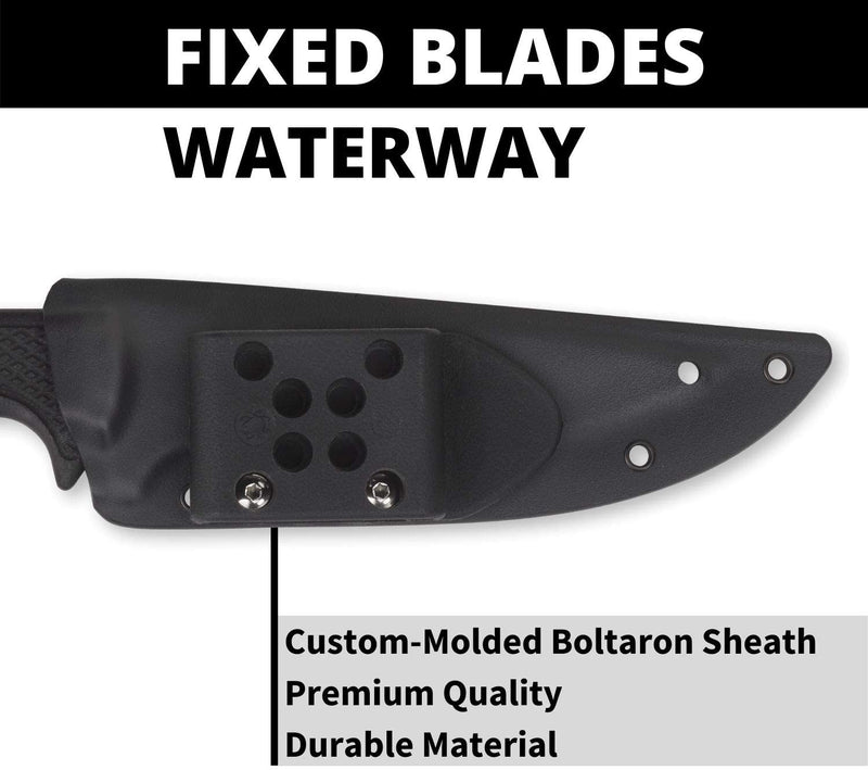 Spyderco WaterWay LC200N G10 Salt 4.44" Plain Edge Fixed Blade Knife (FB43GP)