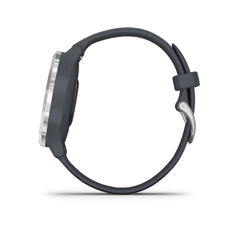 Garmin Vivomove 3S Hybrid Smartwatch and Wearable4U Power Pack Bundle (Granite Blue/Silver)