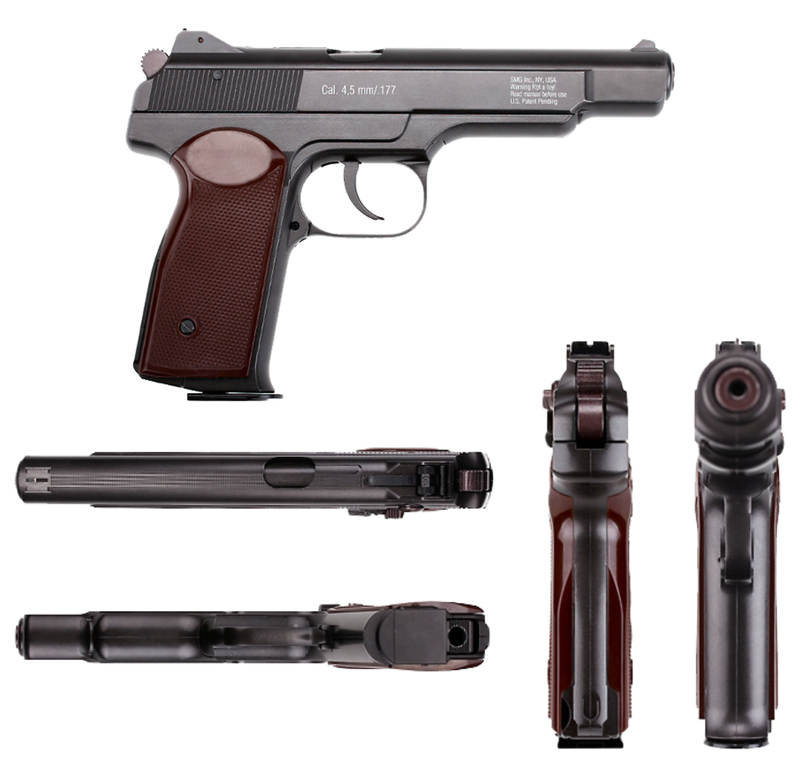 Gletcher APS NBB (Stechkin) .177 Cal CO2 Metal Body Double-action BB Air Pistol with Included Bundle