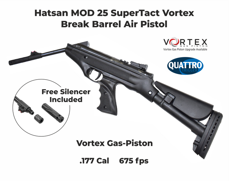Hatsan MOD 25 SuperTact Vortex Breakbarrel .177 Caliber Air Pistol