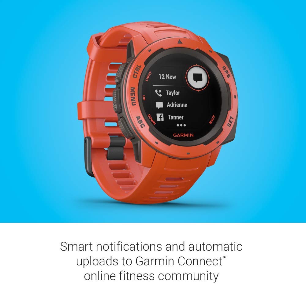 Garmin Instinct, Rugged Outdoor Watch with GPS, Features GLONASS and G ...